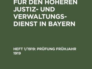 Prüfung Frühjahr 1919