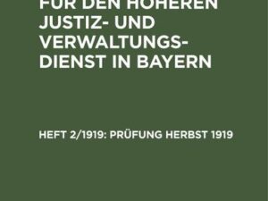 Prüfung Herbst 1919