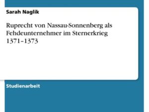 Ruprecht von Nassau-Sonnenberg als Fehdeunternehmer im Sternerkrieg 1371¿1373