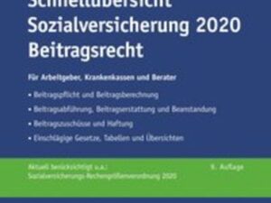 Schnellübersicht Sozialversicherung 2020 Beitragsrecht