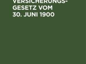 See-Unfallversicherungsgesetz vom 30. Juni 1900