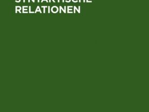 Semantisch-syntaktische Relationen