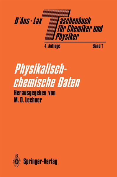 Taschenbuch für Chemiker und Physiker