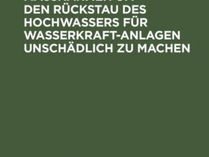 Technische Massnahmen um den Rückstau des Hochwassers für Wasserkraftanlagen unschädlich zu machen