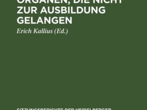 Über Anlagen von Organen, die nicht zur Ausbildung gelangen