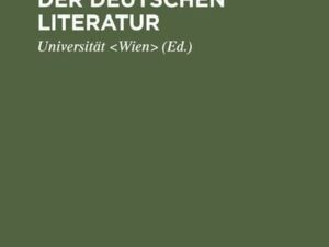 Über den Ursprung der deutschen Literatur