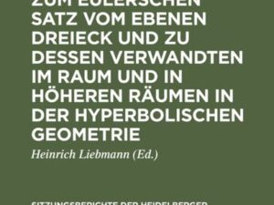 Über ein Gegenstück zum Eulerschen Satz vom ebenen Dreieck und zu dessen Verwandten im Raum und in höheren Räumen in der hyperbolischen Geometrie