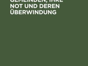 Unsere Großstadtgemeinden, ihre Not und deren Überwindung