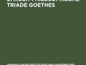 ¿Weltseele¿ eine lyrisch-philosophische Triade Goethes