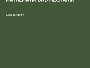 Zeitschrift für Angewandte Mathematik und Mechanik. Band 63, Heft 11