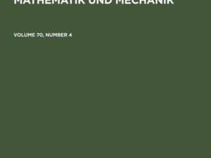 Zeitschrift für Angewandte Mathematik und Mechanik. Volume 70, Number 4