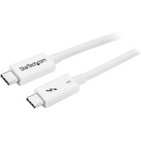 StarTech.com 0.5m Thunderbolt 3 Cable 40Gbps - White - Thunderbolt USB-C DP - Thunderbolt-Kabel - USB Typ C (M) bis USB Typ C (M) - 50 cm - 4K Unterstützung - weiß