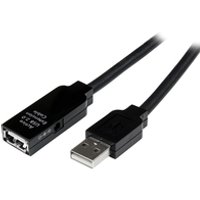 StarTech.com 25,0mUSB2.0 Active Extension Cable - M/F - USB-Verlängerungskabel - USB (W) bis USB (M) - 25,0m - aktiv - Schwarz (USB2AAEXT25M)