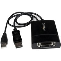 StarTech.com DisplayPort auf Dual Link DVI Aktiv Konverter mit Stromversorgung über USB - Videokonverter - Schwarz (DP2DVID2)